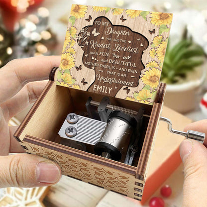 To My Daughter, You Are The Kindest, Loveliest Mother, Flowers And Butterflies