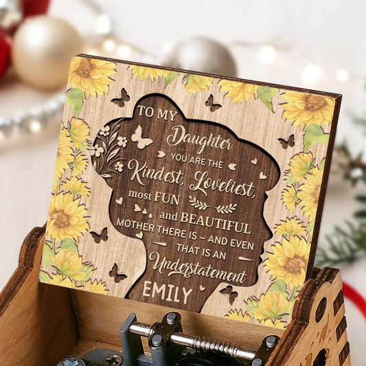 To My Daughter, You Are The Kindest, Loveliest Mother, Flowers And Butterflies