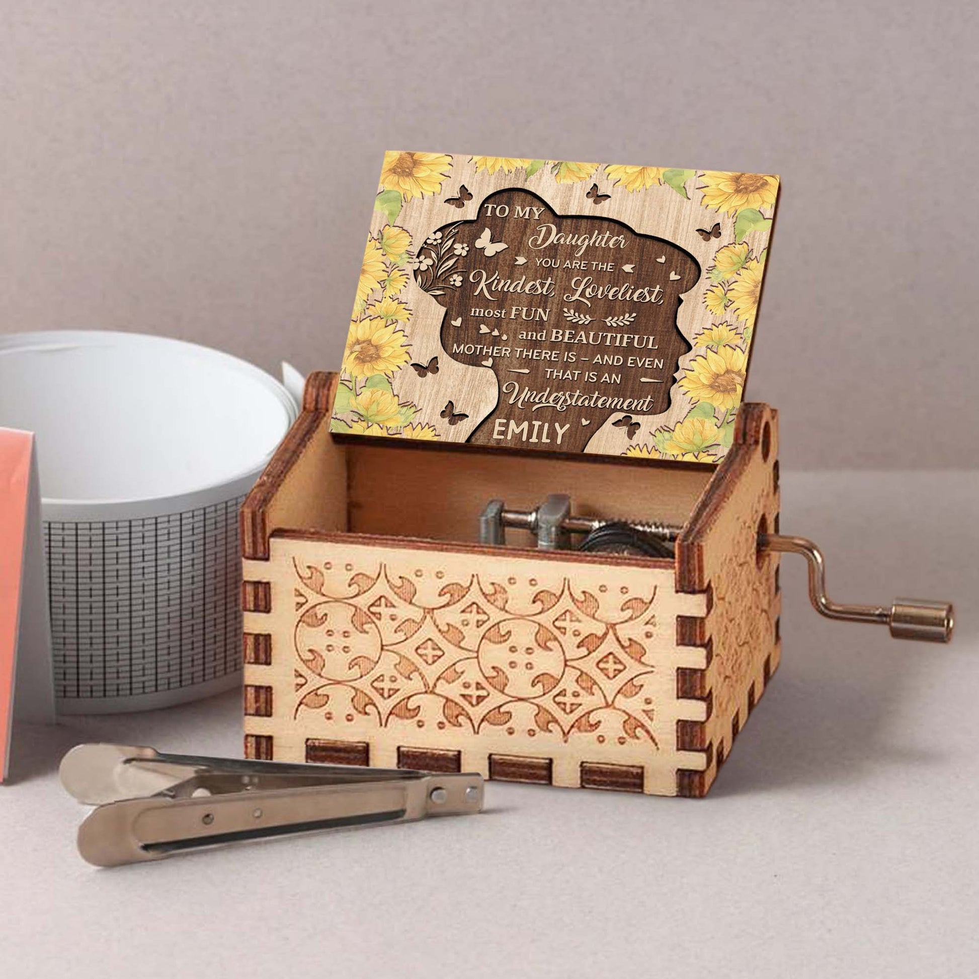 To My Daughter, You Are The Kindest, Loveliest Mother, Flowers And Butterflies