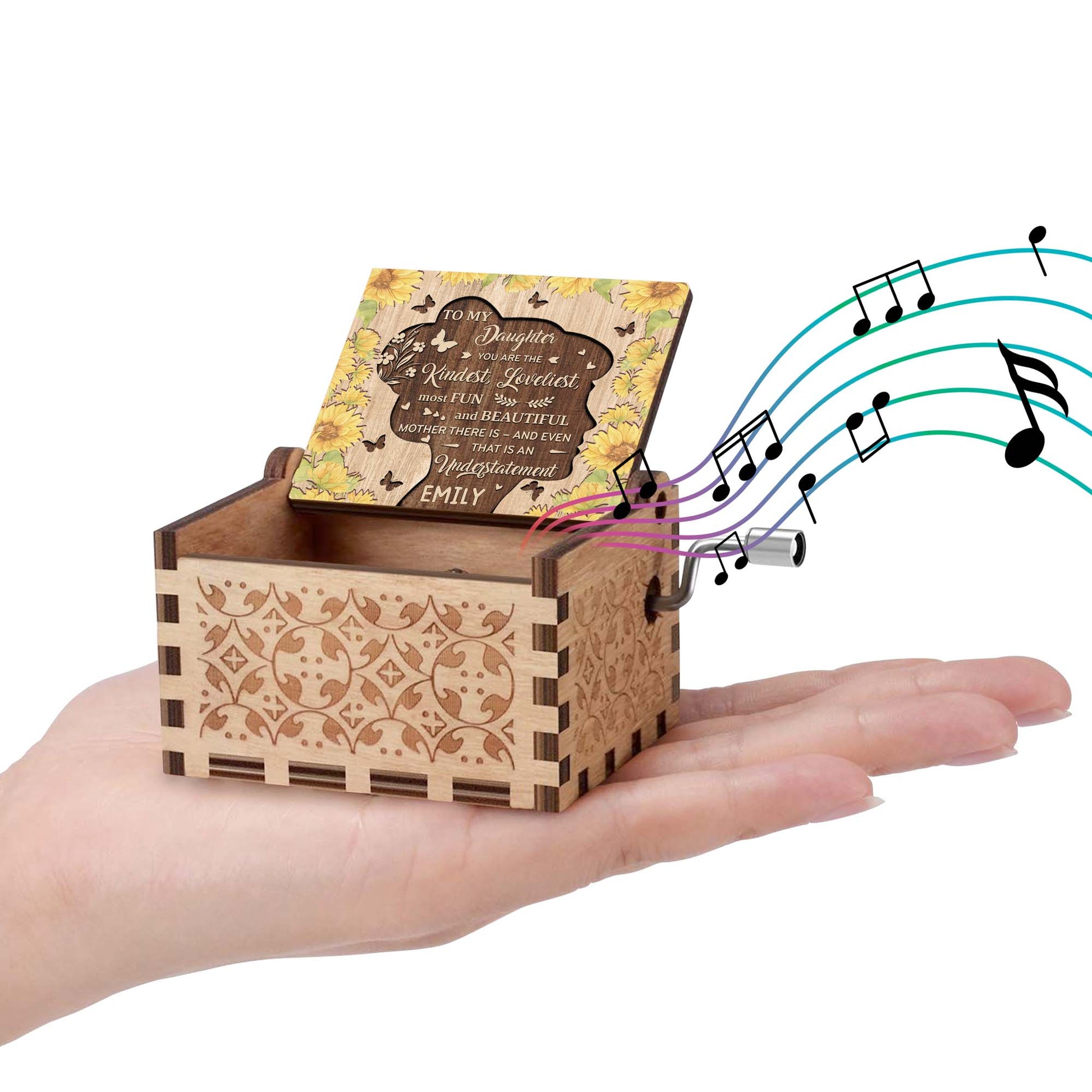 To My Daughter, You Are The Kindest, Loveliest Mother, Flowers And Butterflies