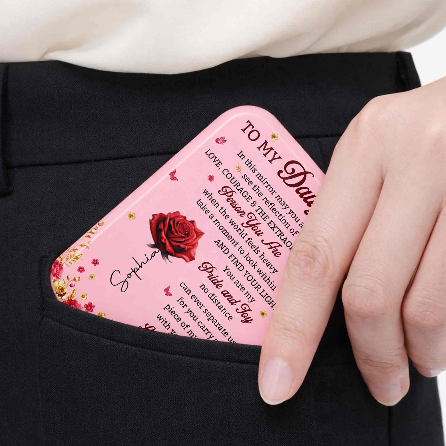 To My Daughter Mirror May You Always See The Reflection Rose Flowers