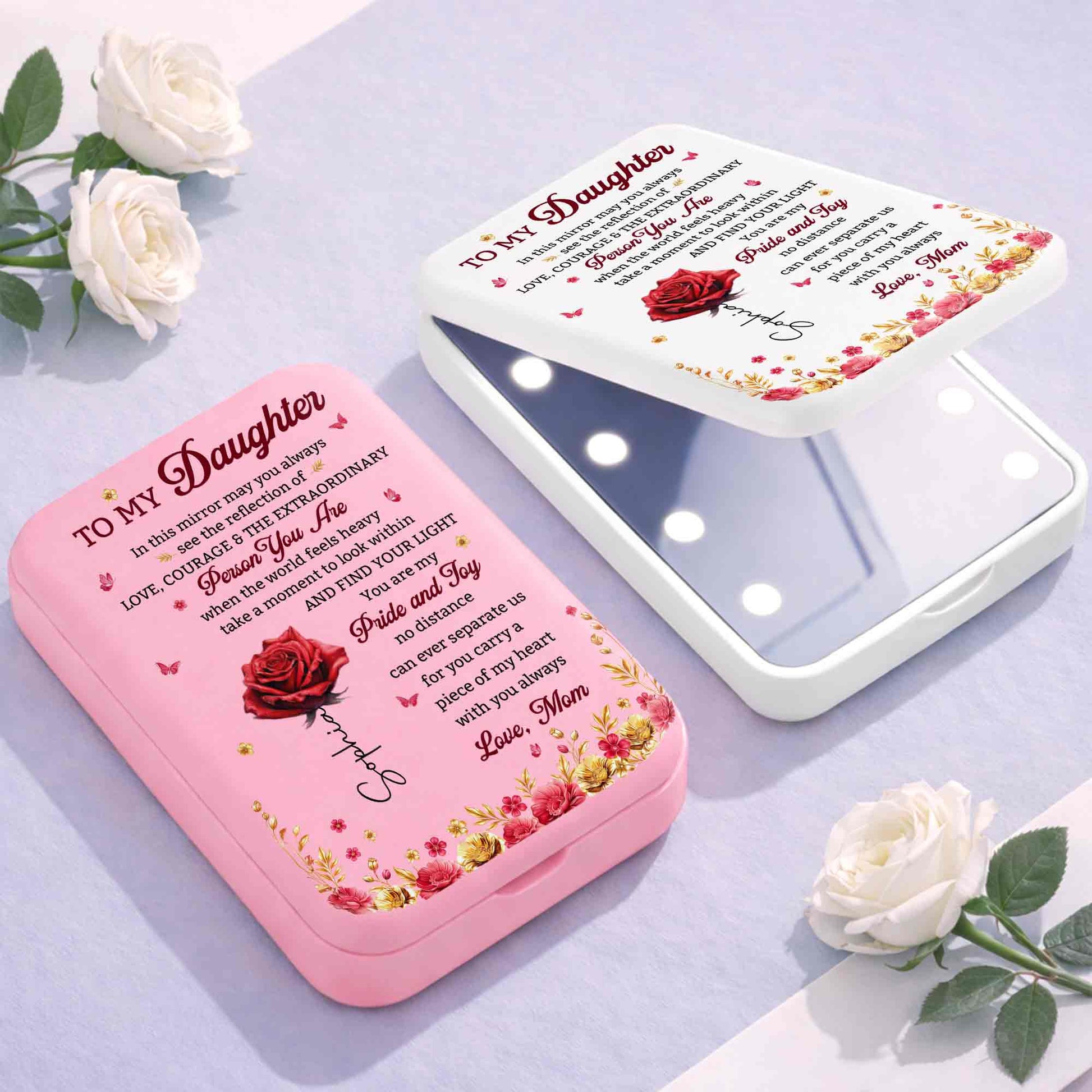 To My Daughter Mirror May You Always See The Reflection Rose Flowers