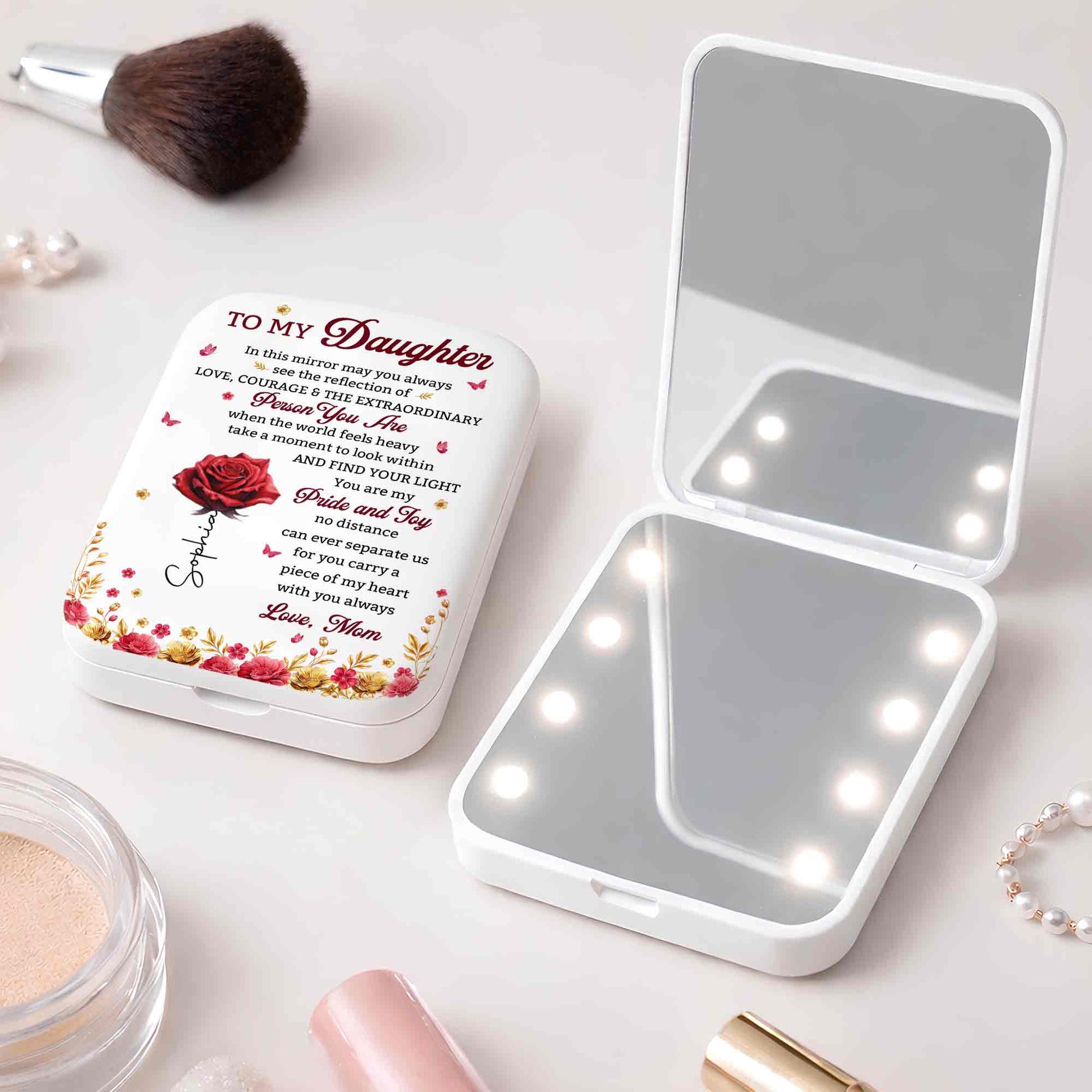 To My Daughter Mirror May You Always See The Reflection Rose Flowers