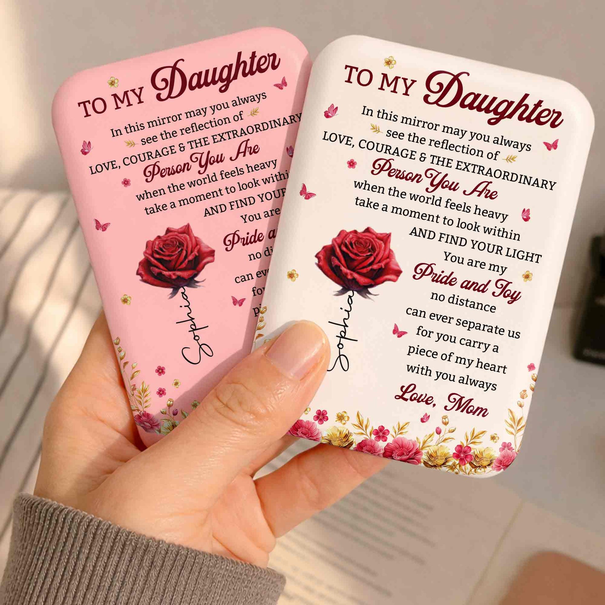 To My Daughter Mirror May You Always See The Reflection Rose Flowers