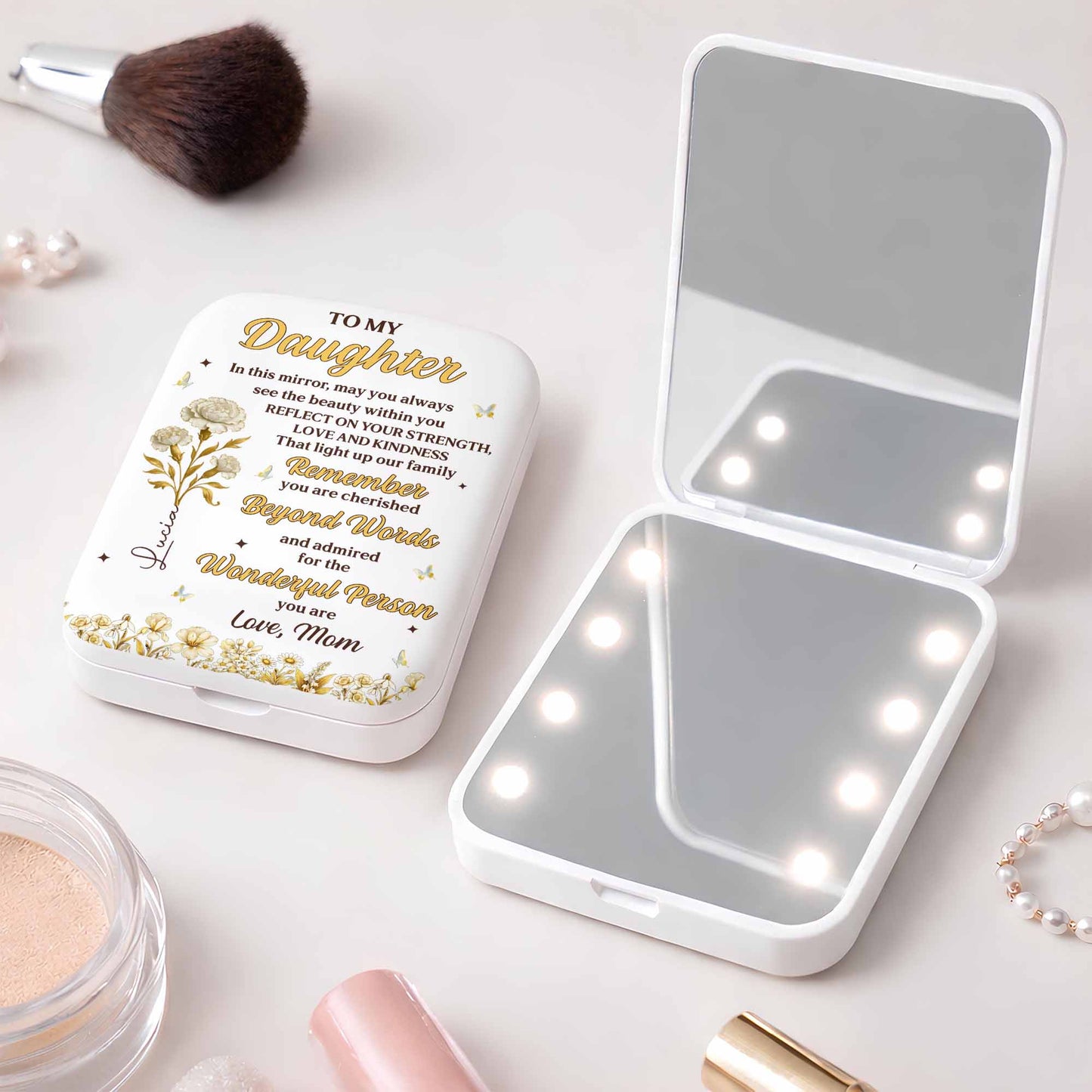 To My Daughter Always See The Beauty Within Flowers And Butterflies