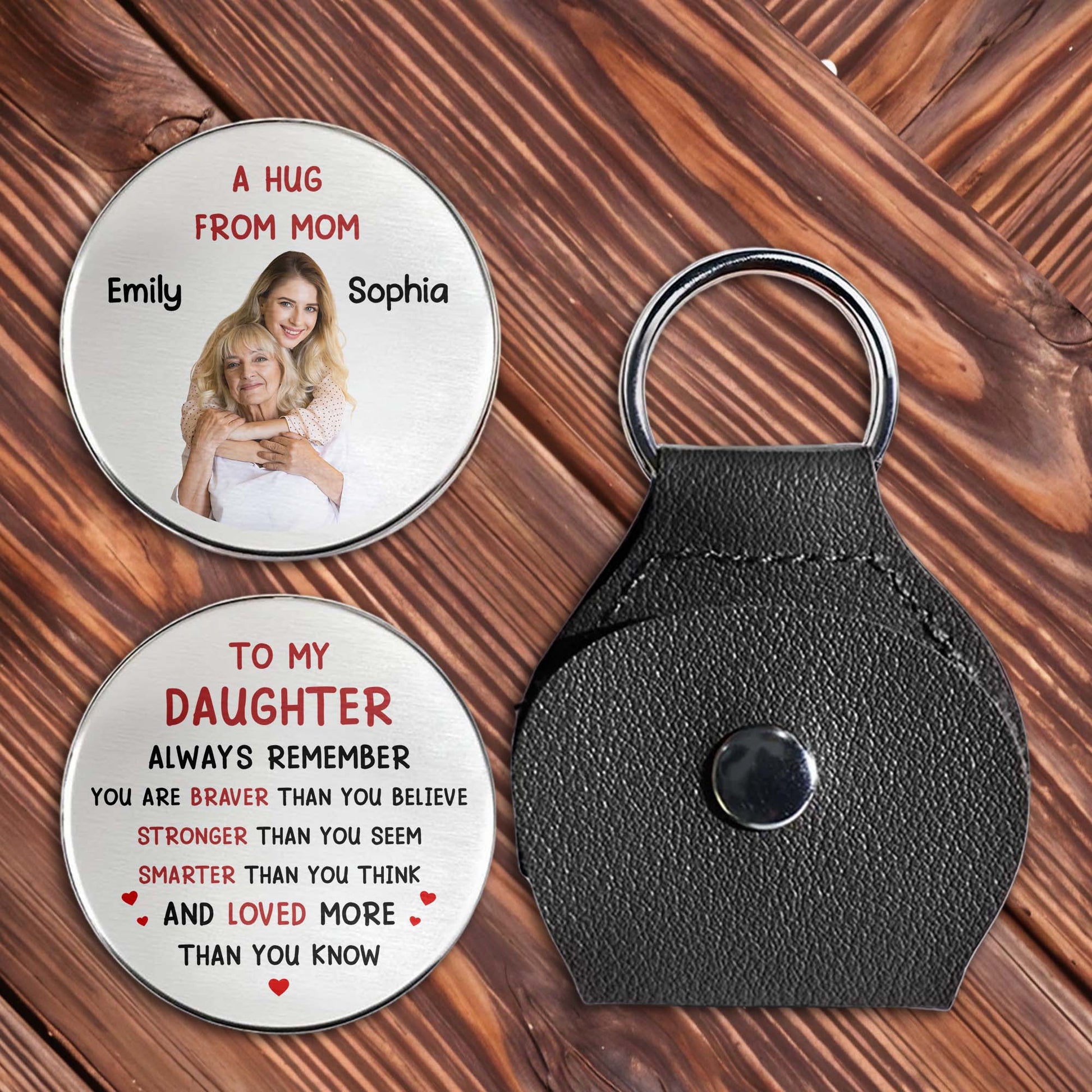 A Hug From Mom To My Daughter With Heart and Photo