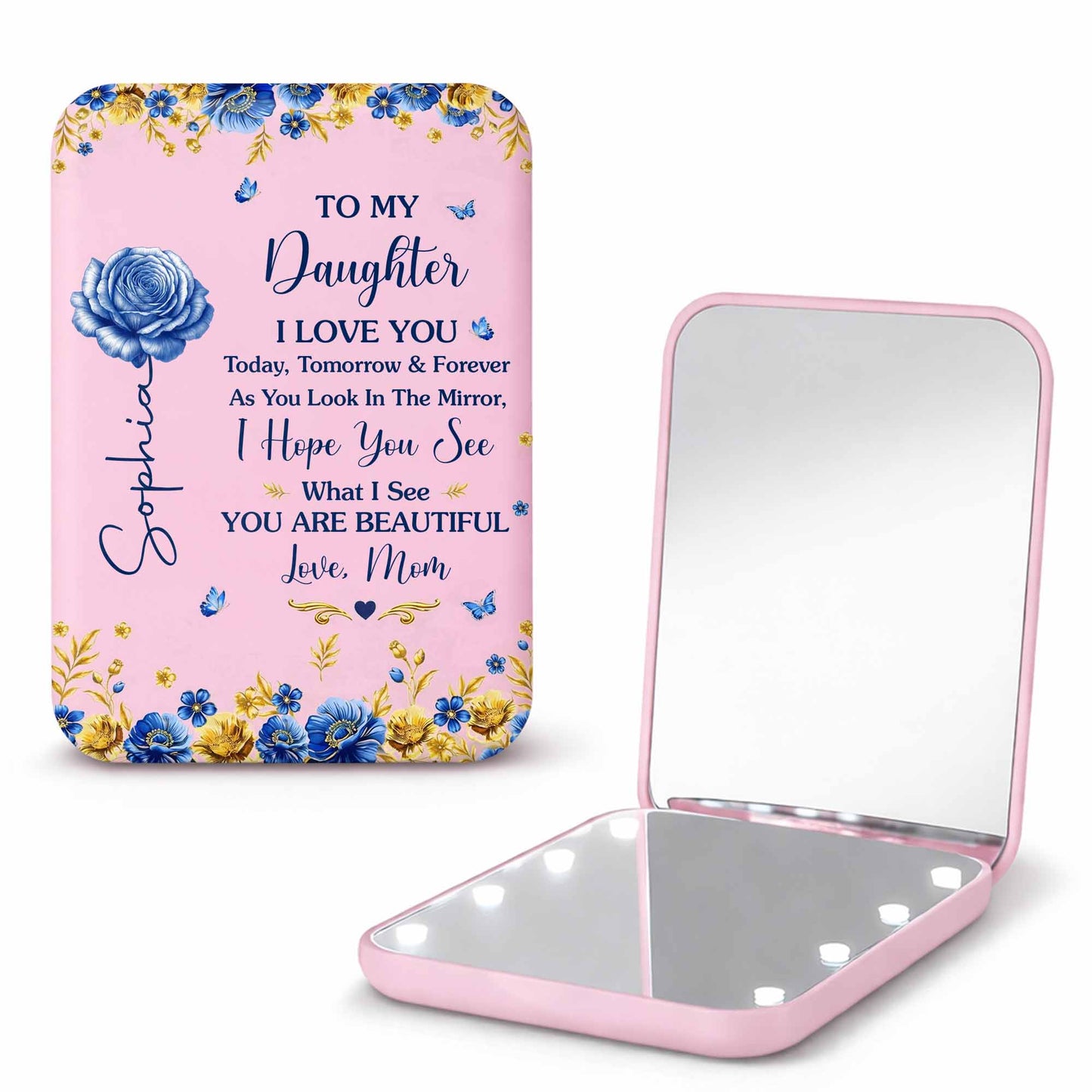 To My Daughter I Love You Beautiful Blue Rose Flowers