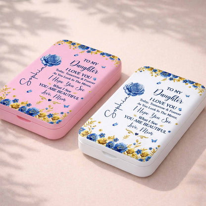 To My Daughter I Love You Beautiful Blue Rose Flowers