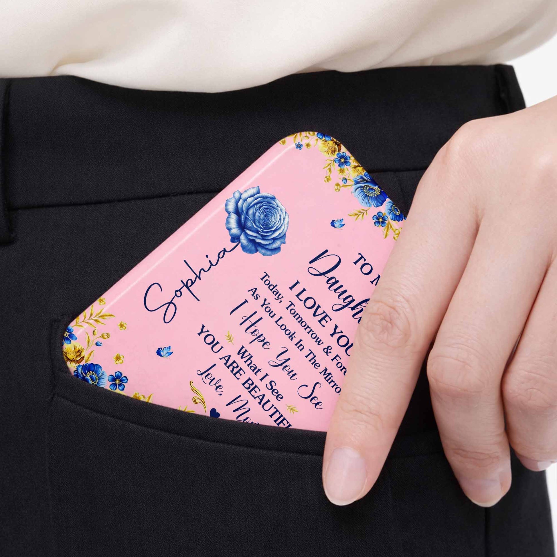 To My Daughter I Love You Beautiful Blue Rose Flowers