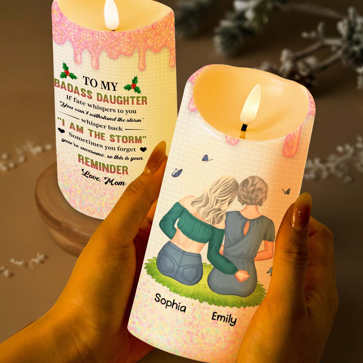 To My Badass Daughter, I Am The Storm Candle