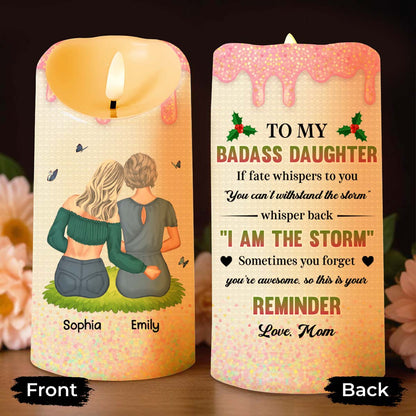 To My Badass Daughter, I Am The Storm Candle