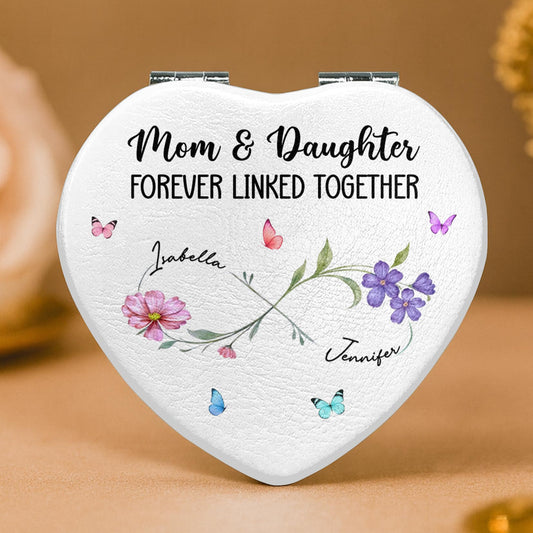 Mom & Daughter Forever Linked Together With Flowers