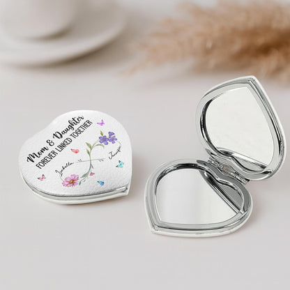 Mom & Daughter Forever Linked Together With Flowers