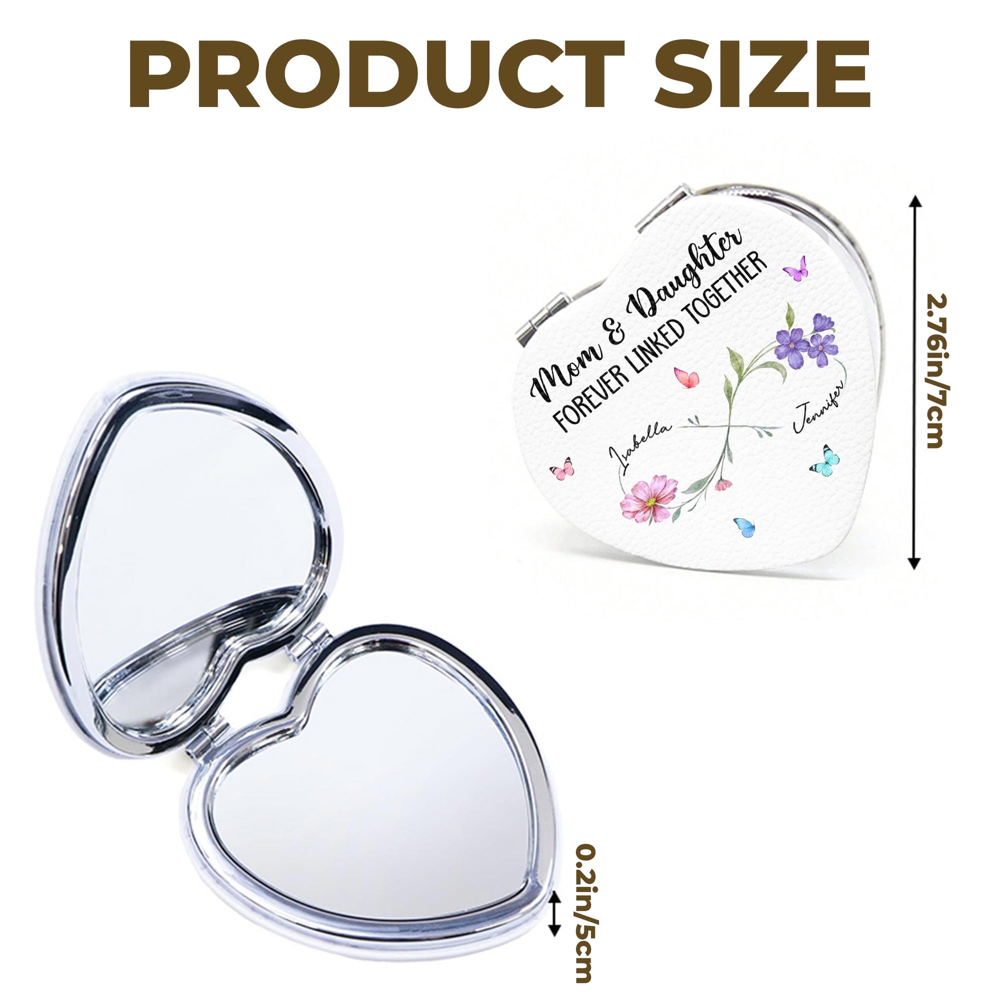 Mom & Daughter Forever Linked Together With Flowers