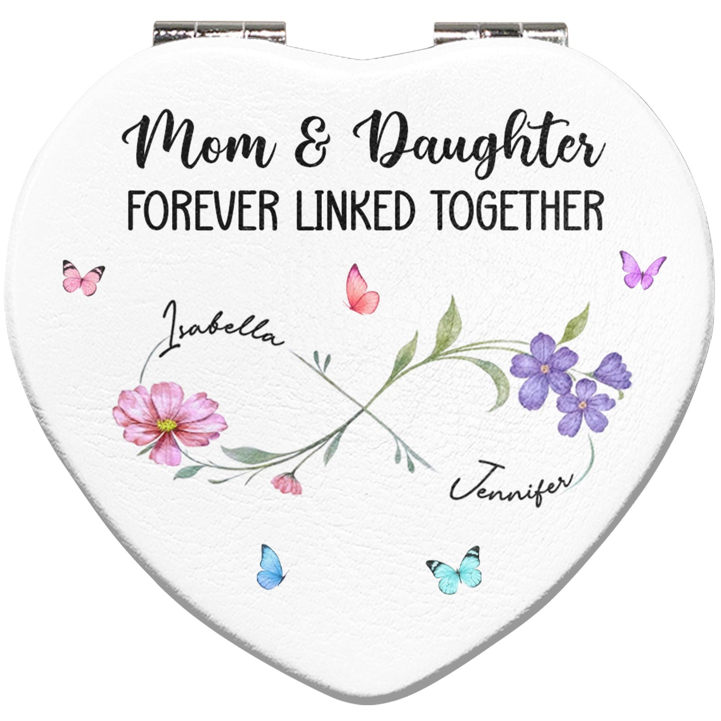 Mom & Daughter Forever Linked Together With Flowers