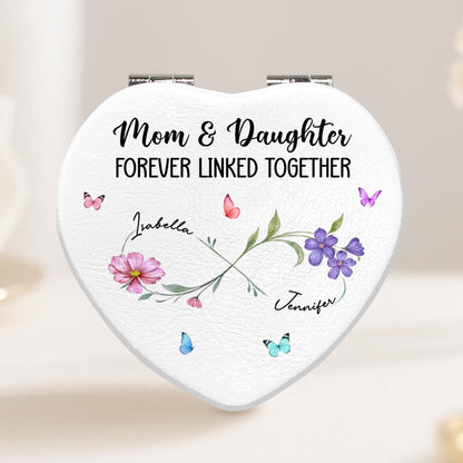 Mom & Daughter Forever Linked Together With Flowers