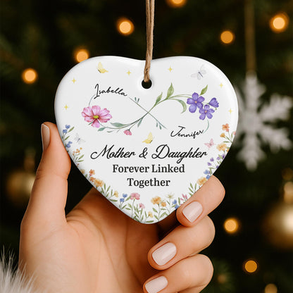 Mother & Daughter Forever Linked Together With Flowers