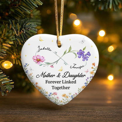 Mother & Daughter Forever Linked Together With Flowers