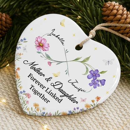 Mother & Daughter Forever Linked Together With Flowers