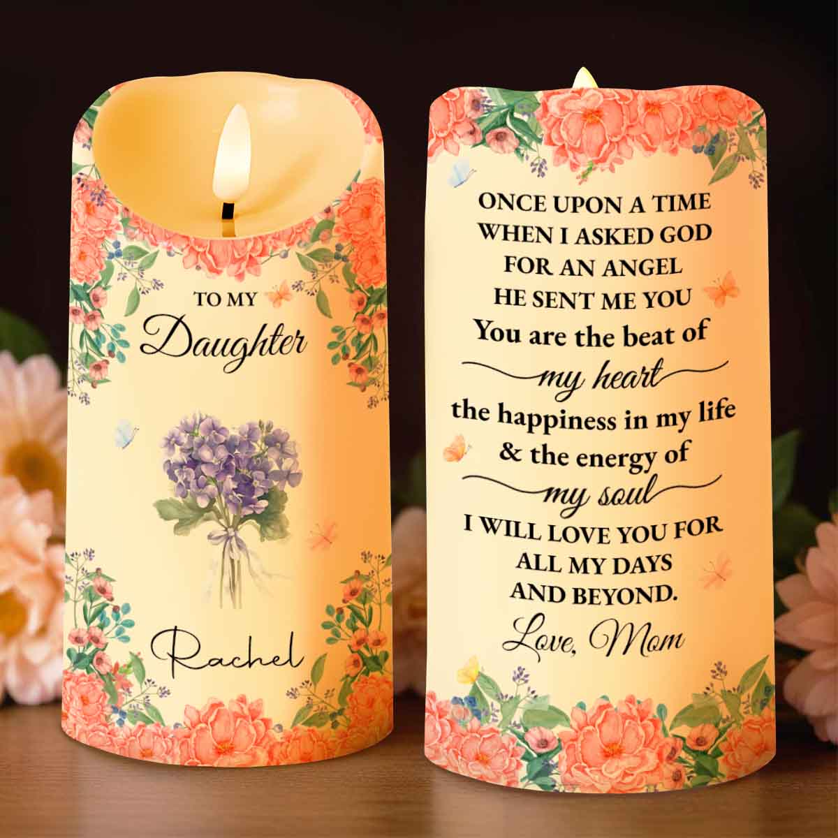 To My Daughter With Beautiful Floral Design