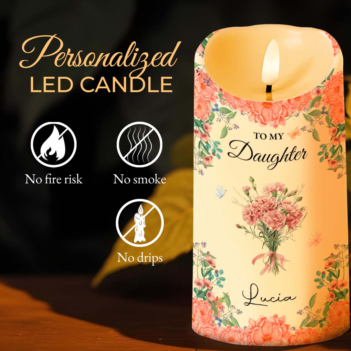 To My Daughter With Beautiful Floral Design