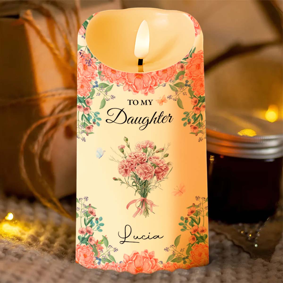 To My Daughter With Beautiful Floral Design