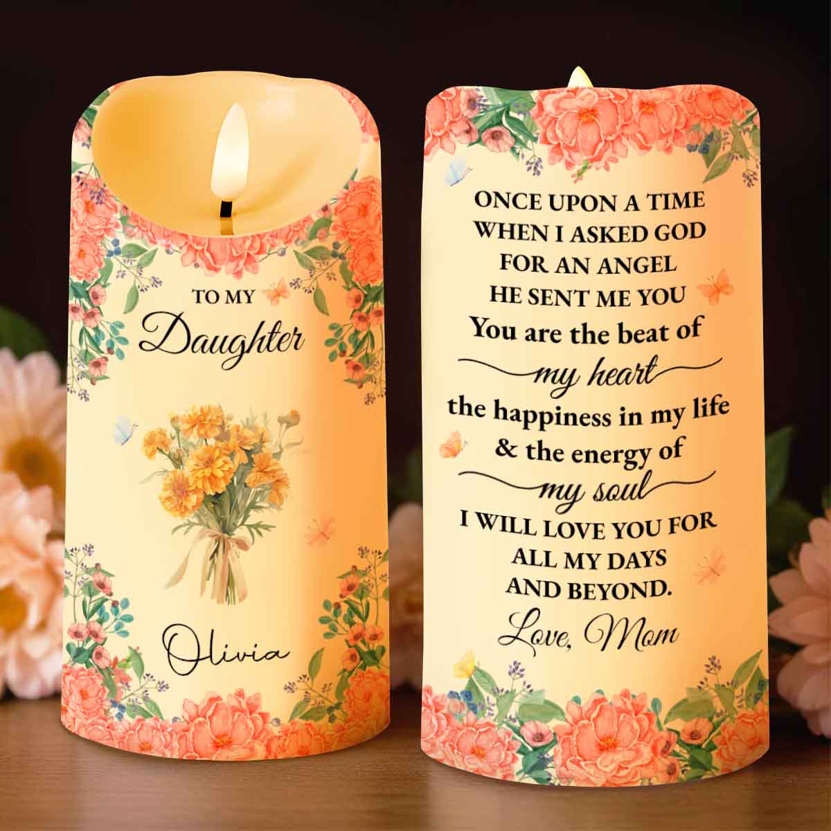 To My Daughter With Beautiful Floral Design