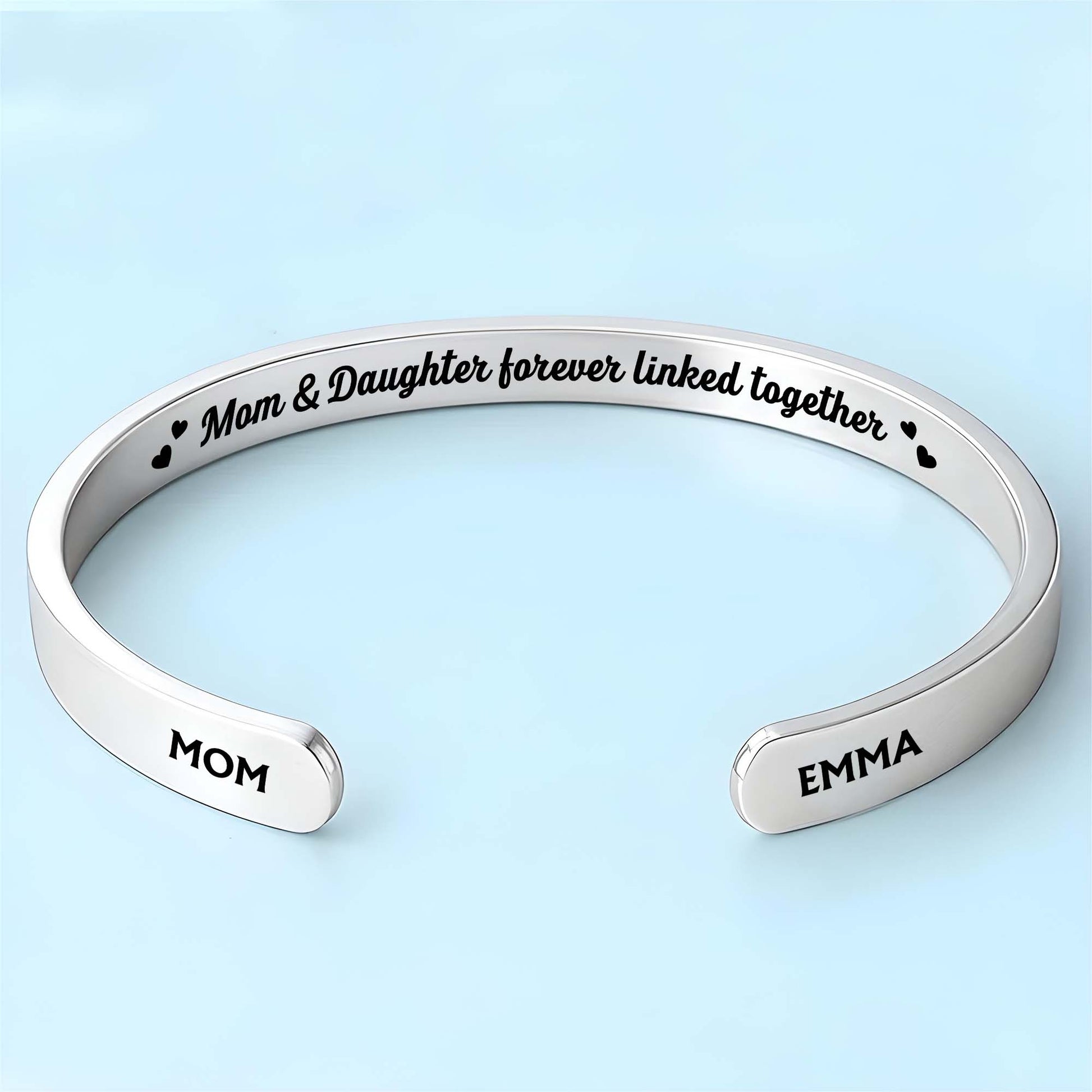 Mom & Daughter Forever Linked Together With Hearts