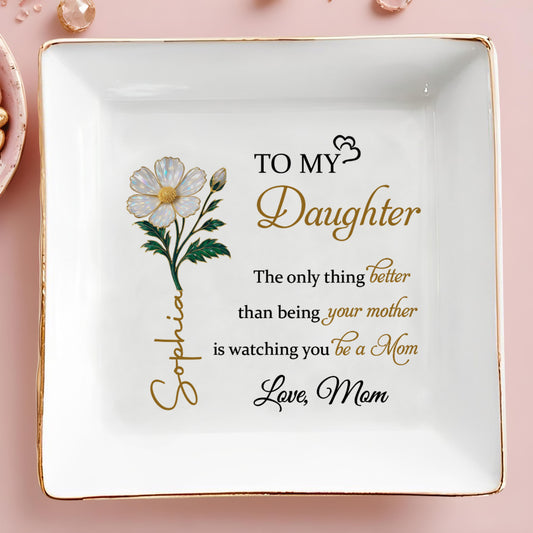 To My Daughter, Beautiful Floral Mother To Daughter Keepsake