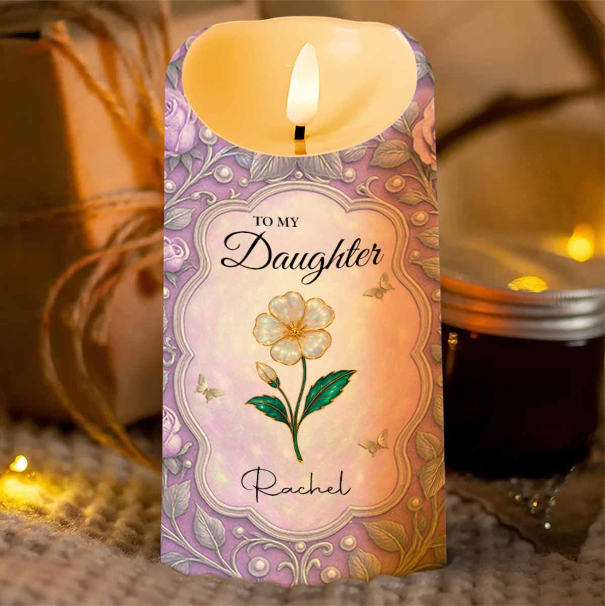 To My Daughter, Love Forever, Hearts and Flowers