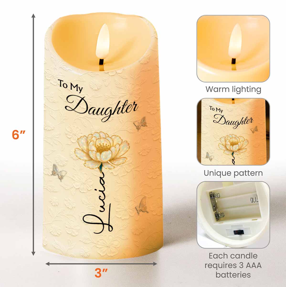 To My Daughter, Flower and Butterflies, I Love You