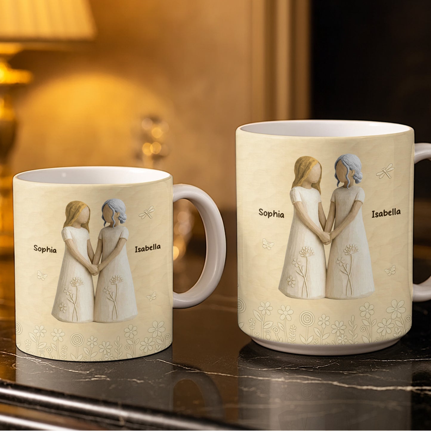 To My Daughter, Flowers and Hearts Design