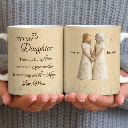 To My Daughter, Flowers and Hearts Design