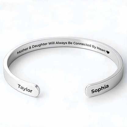 Mother & Daughter Connected By Heart Bracelet