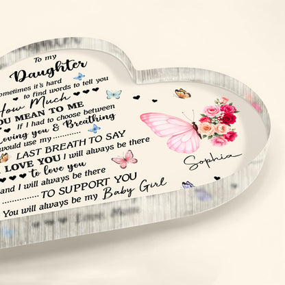 To My Daughter, Butterflies and Flowers Message