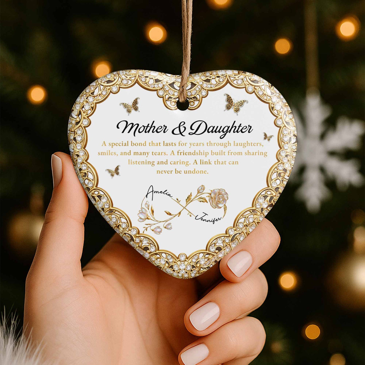 Mother & Daughter, Special Bond, Butterflies And Flowers