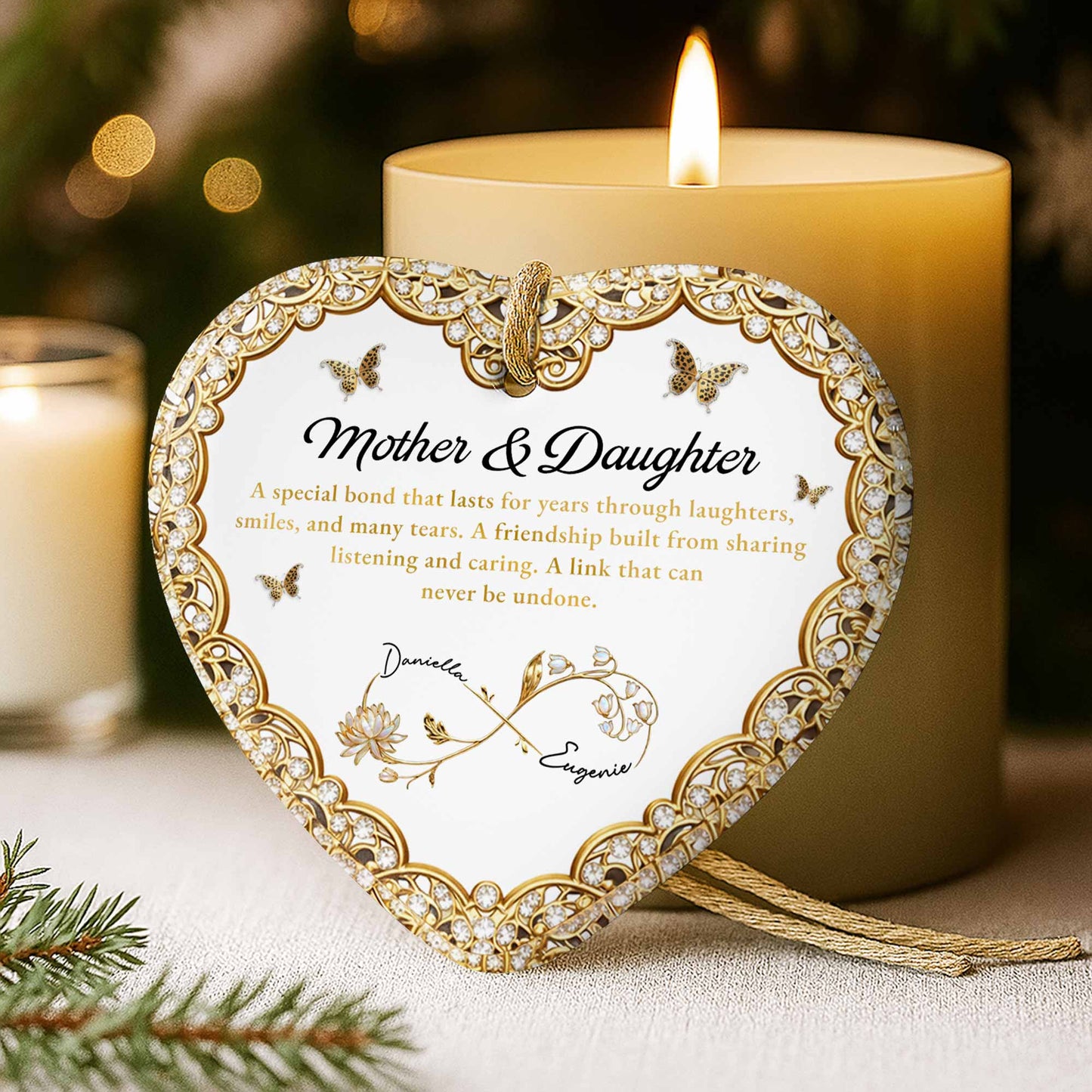 Mother & Daughter, Special Bond, Butterflies And Flowers