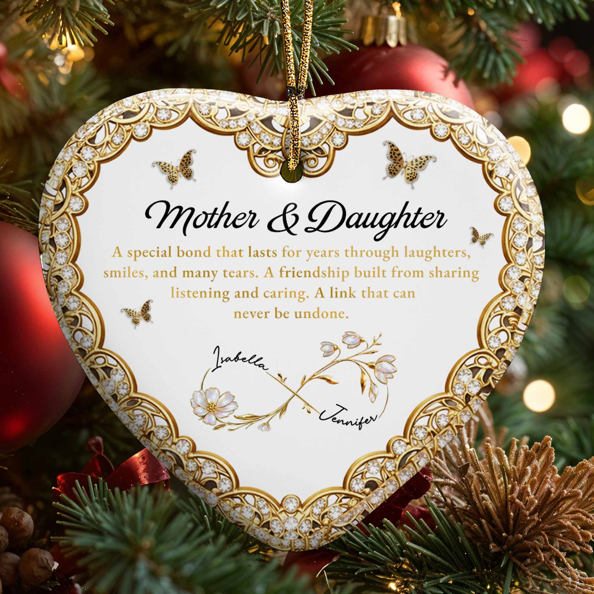 Mother & Daughter, Special Bond, Butterflies And Flowers