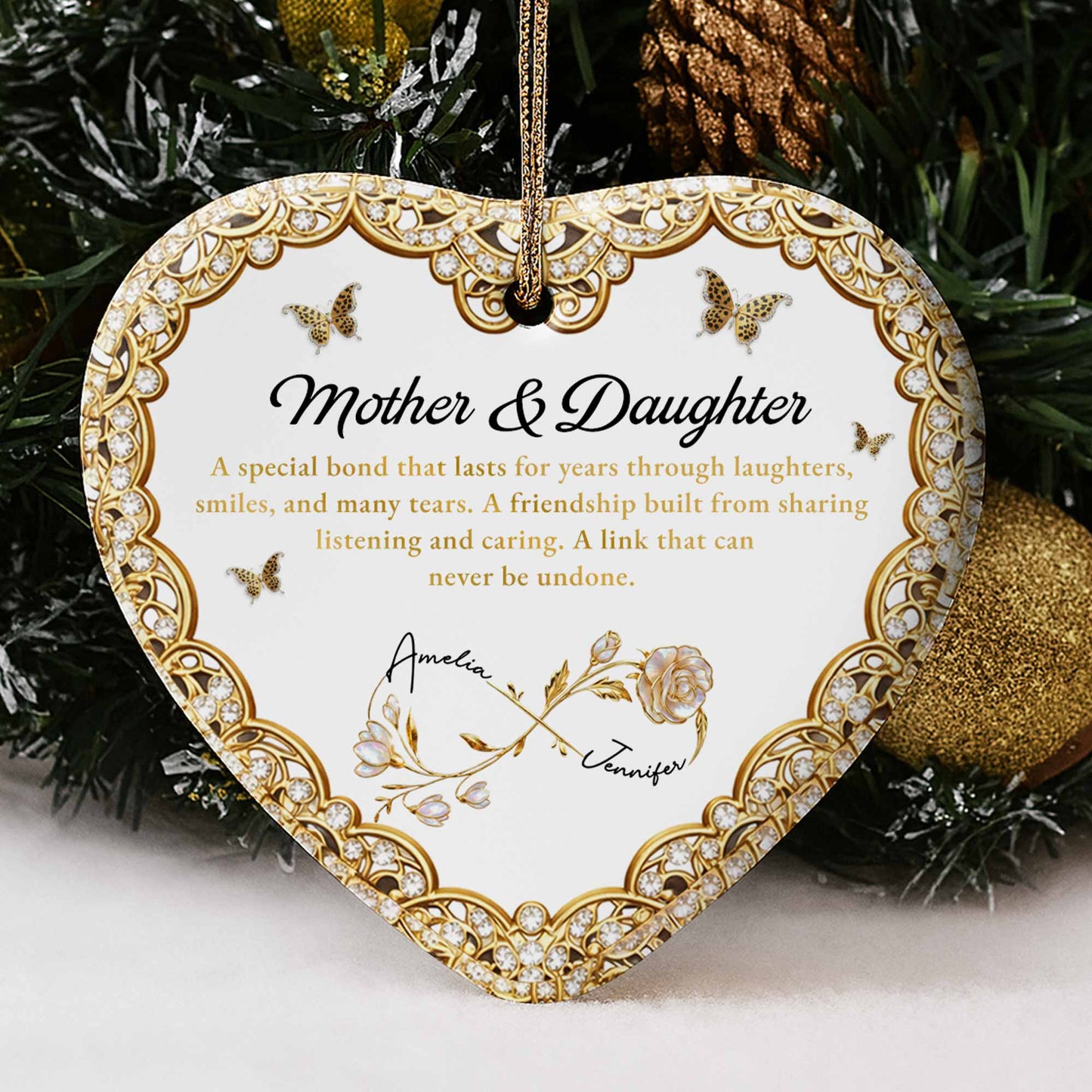 Mother & Daughter, Special Bond, Butterflies And Flowers