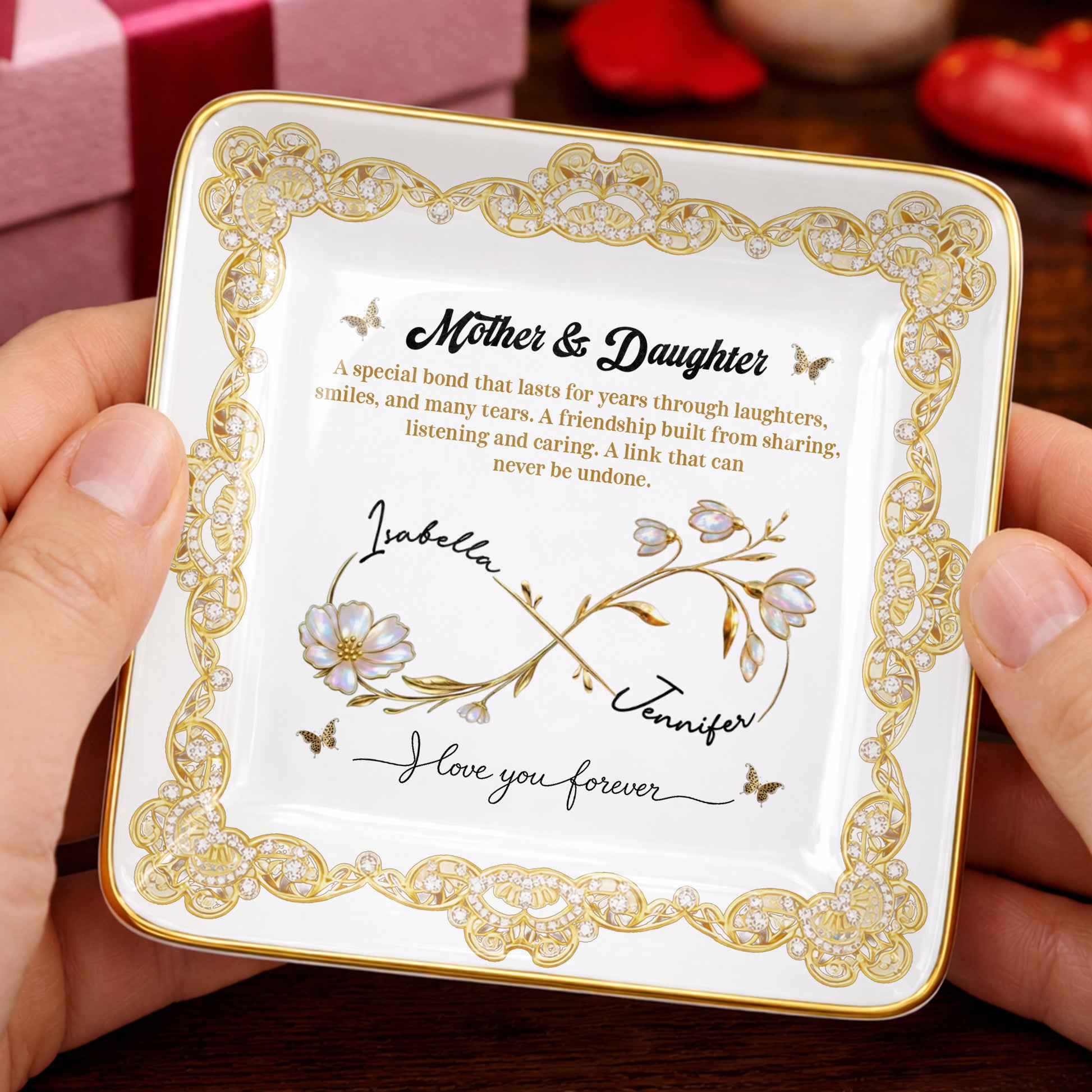 Mother & Daughter, Special Bond, Flowers And Butterflies