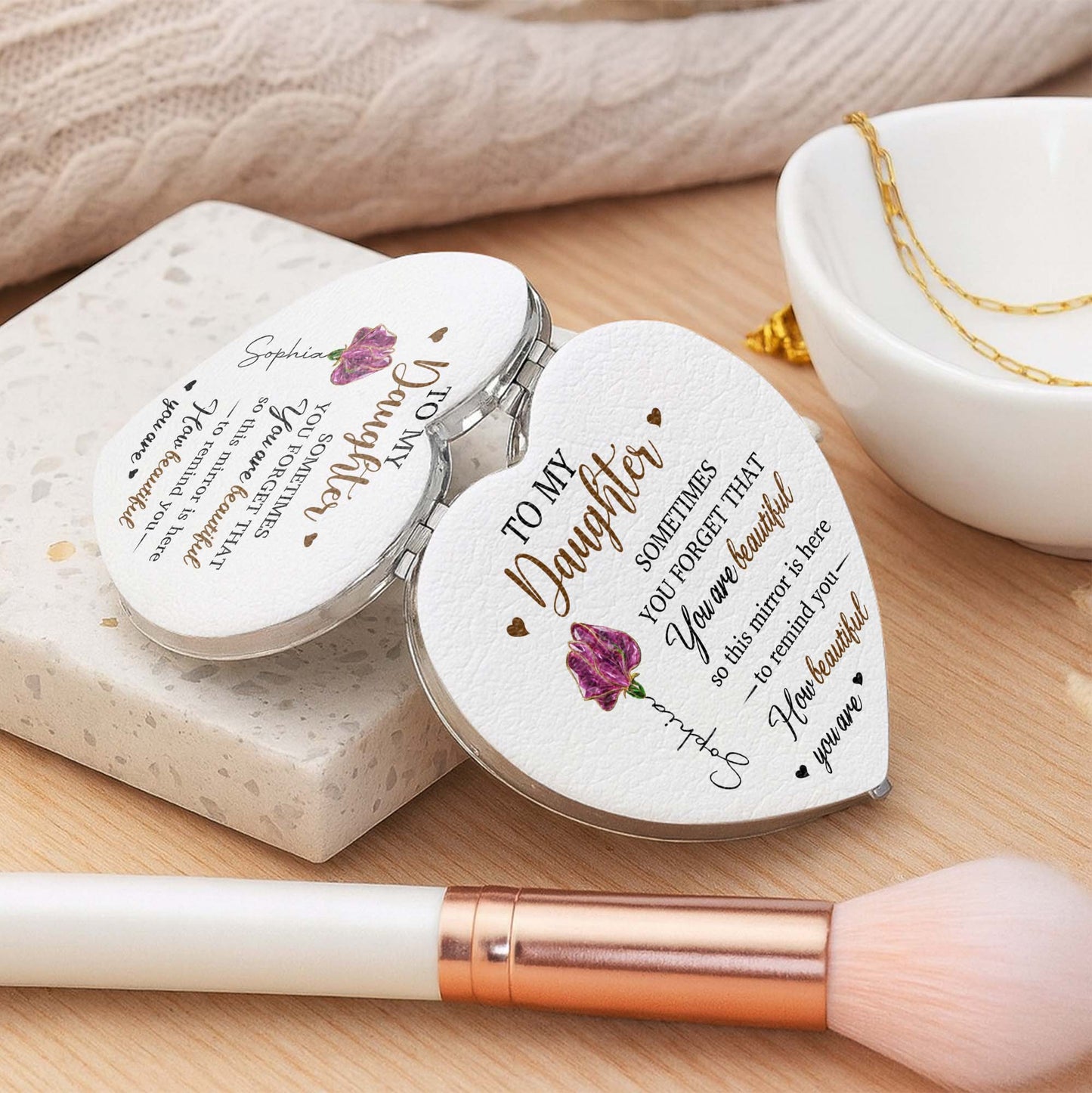 To My Daughter, You Are Beautiful, Heart And Flower