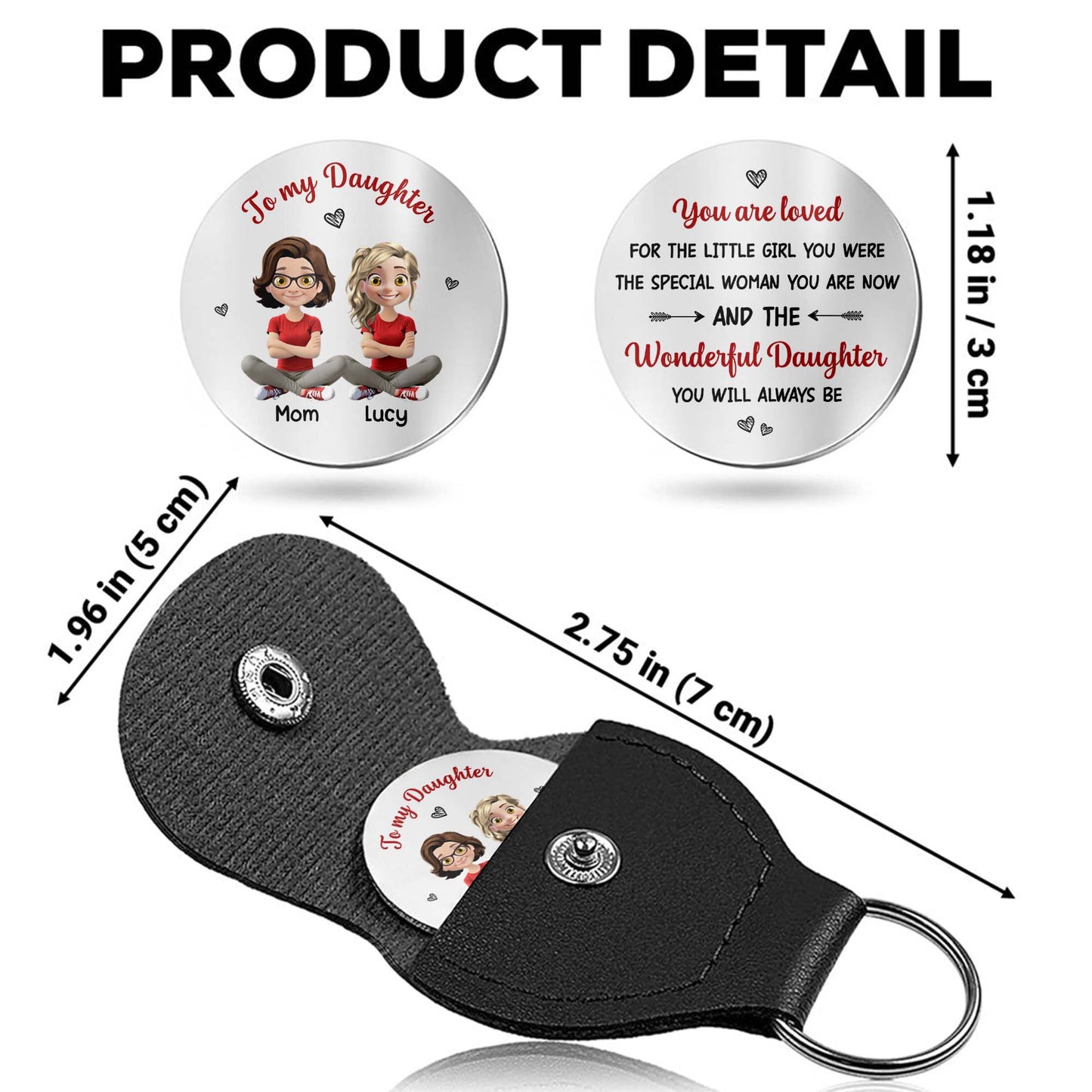 To My Daughter, You Are Loved, Hearts Design