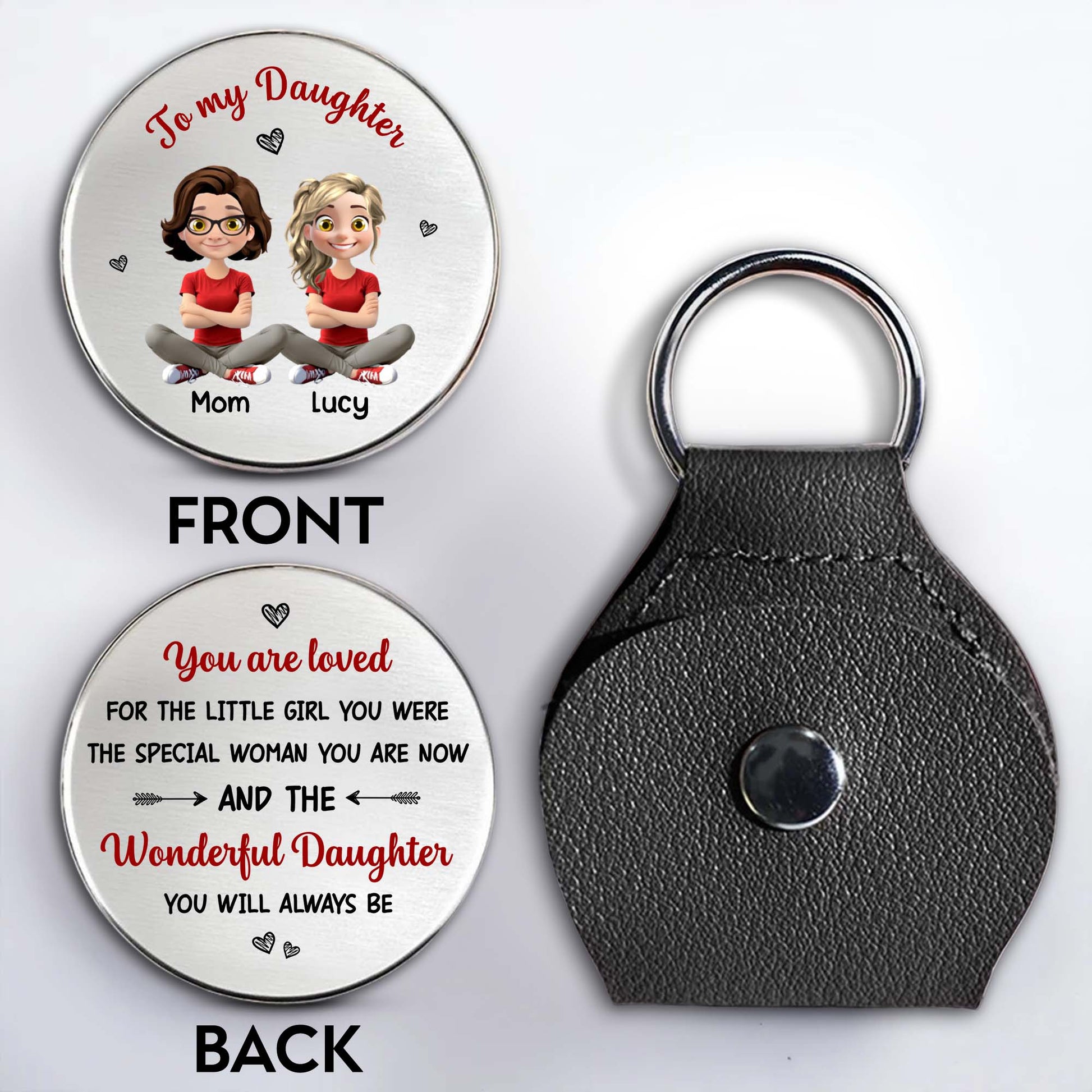 To My Daughter, You Are Loved, Hearts Design