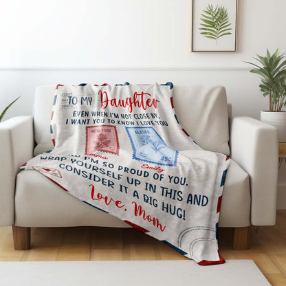 To My Daughter, Love and Postal Stamps Design