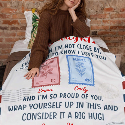 To My Daughter, Love and Postal Stamps Design