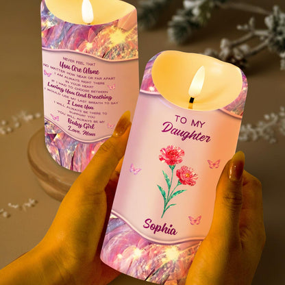 To My Daughter, Flowers And Butterflies Love Message