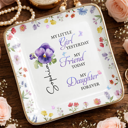 My Little Girl Yesterday, Flowers Ceramic Dish