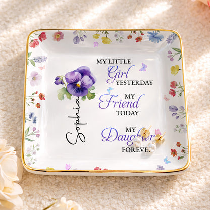 My Little Girl Yesterday, Flowers Ceramic Dish