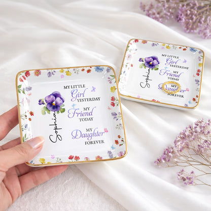 My Little Girl Yesterday, Flowers Ceramic Dish