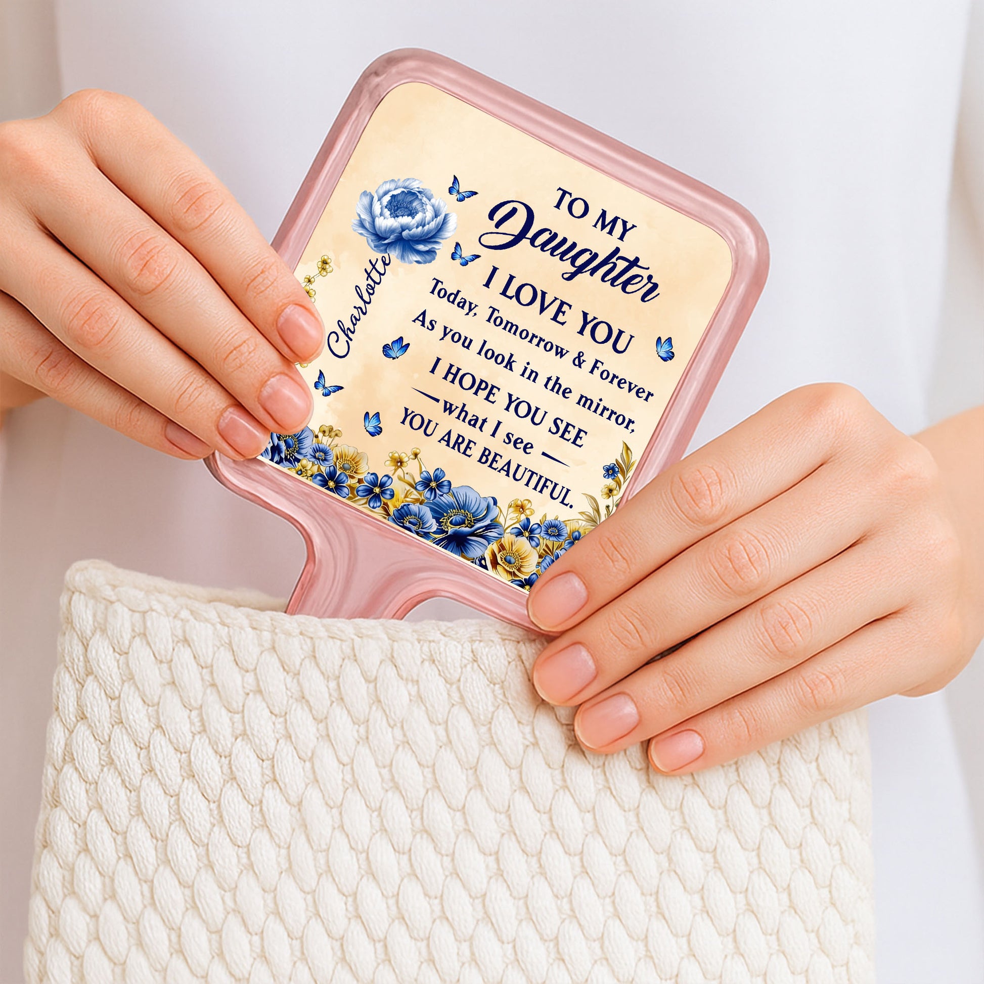 To My Daughter, I Love You, Flowers And Butterflies